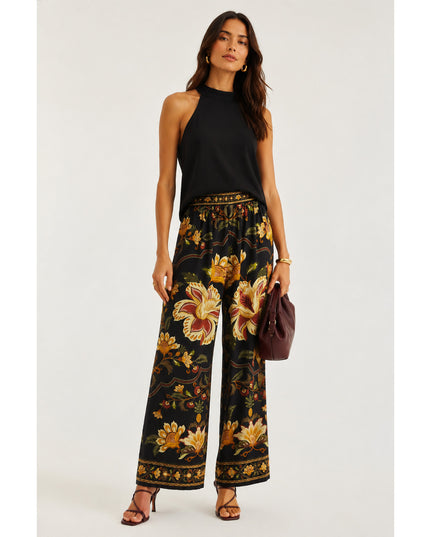 Calça Estampada Jardim Majestoso