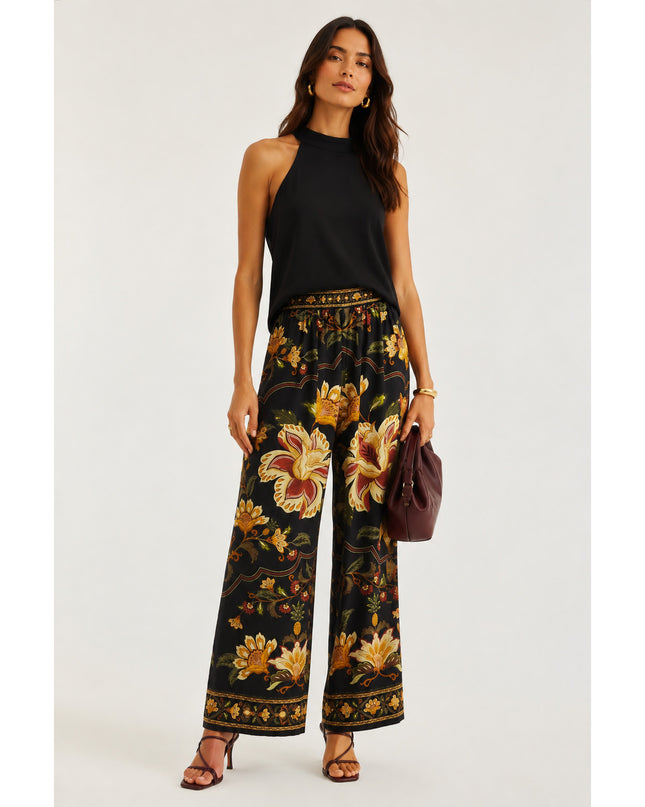 Calça Estampada Jardim Majestoso