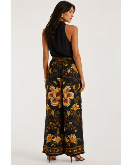 Calça Estampada Jardim Majestoso