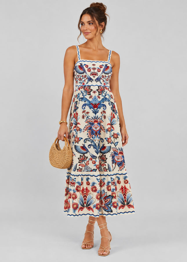 Vestido Farm Midi Estampado Encanto Boho