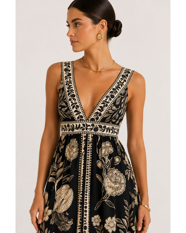 Vestido Farm Cropped Estampado Jardim De Cordel