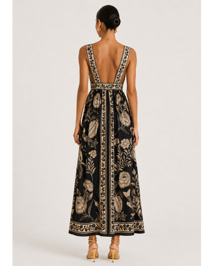 Vestido Farm Cropped Estampado Jardim De Cordel