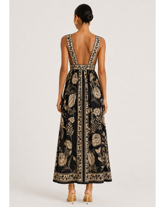 Vestido Farm Cropped Estampado Jardim De Cordel