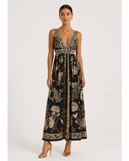 Vestido Farm Cropped Estampado Jardim De Cordel