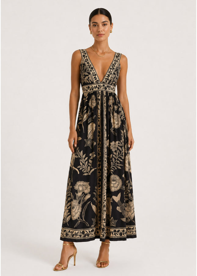 Vestido Farm Cropped Estampado Jardim De Cordel