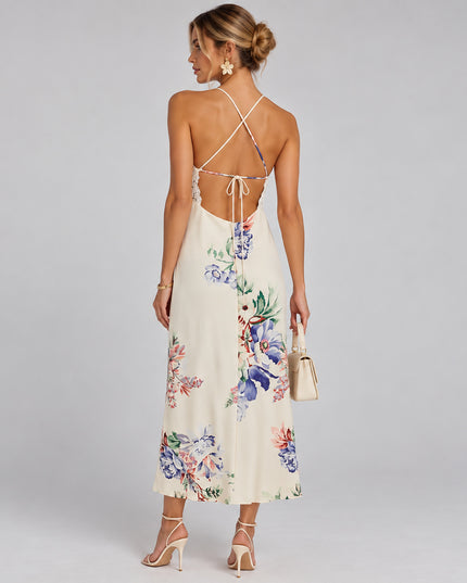 Vestido Farm Longo Alças Estampado Floral Luma