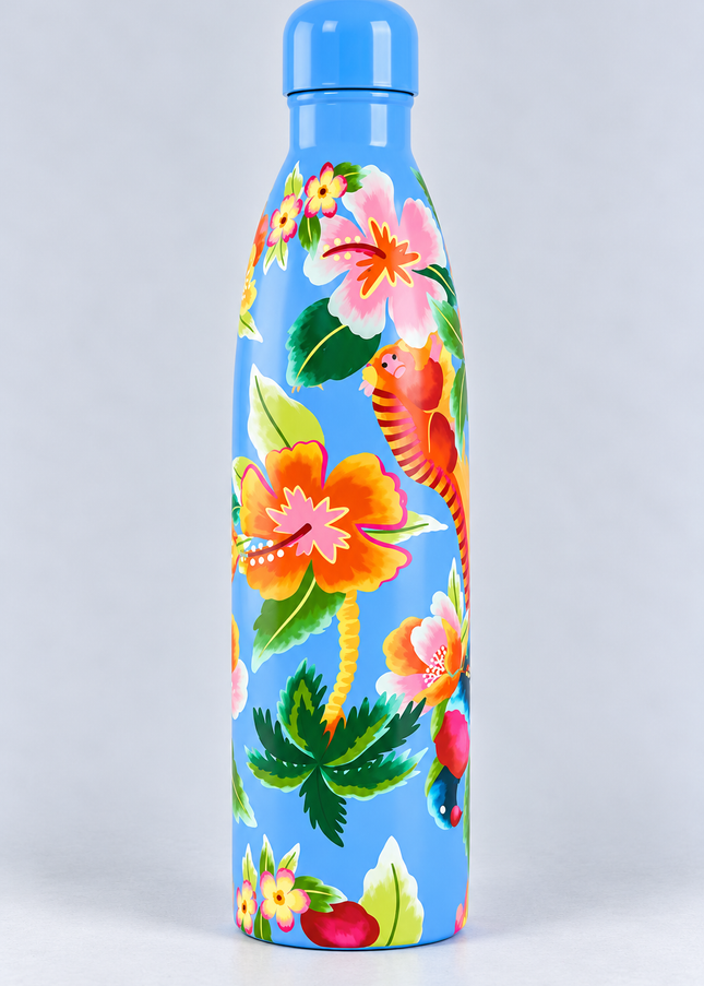 Garrafa Farm Glub Glub 750ml Floral Havaiano