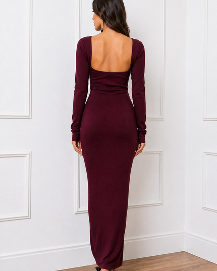 Vestido Longo Ml Farm Drapeado Decote Costas