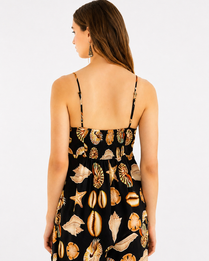 Blusa Farm Alcinhas Estampada Conchas