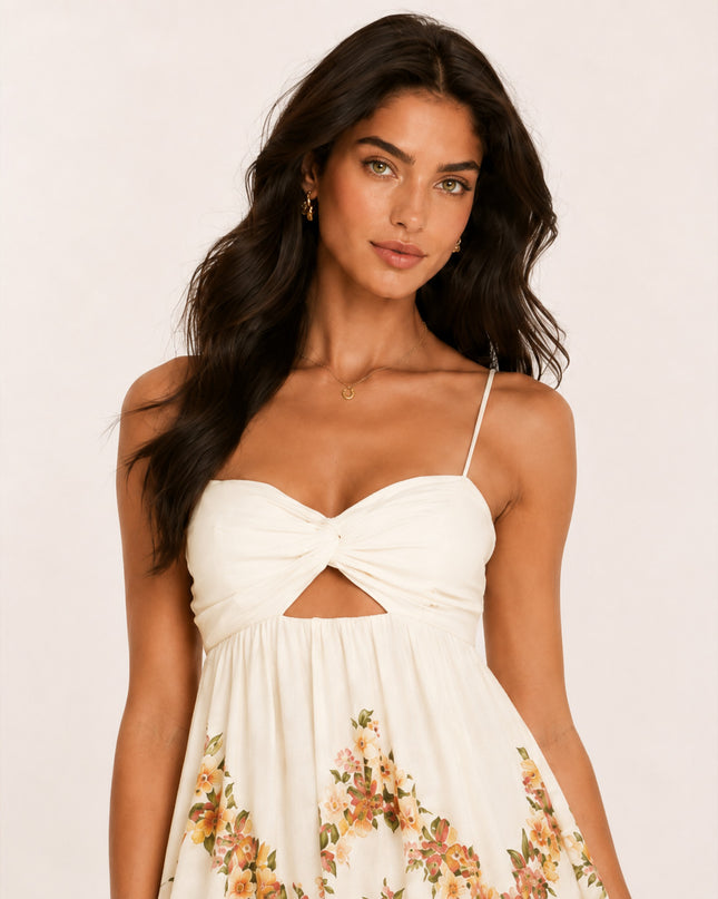 VESTIDO FARM CROPPED FLORAL MALI