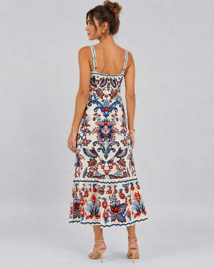 Vestido Farm Midi Estampado Encanto Boho