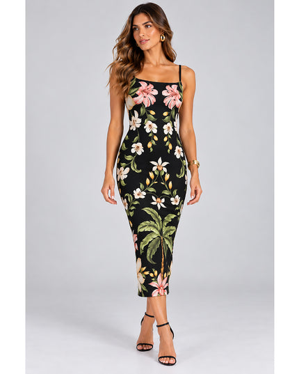 Vestido Farm Midi Floral Tropicalia