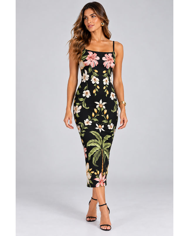 Vestido Farm Midi Floral Tropicalia