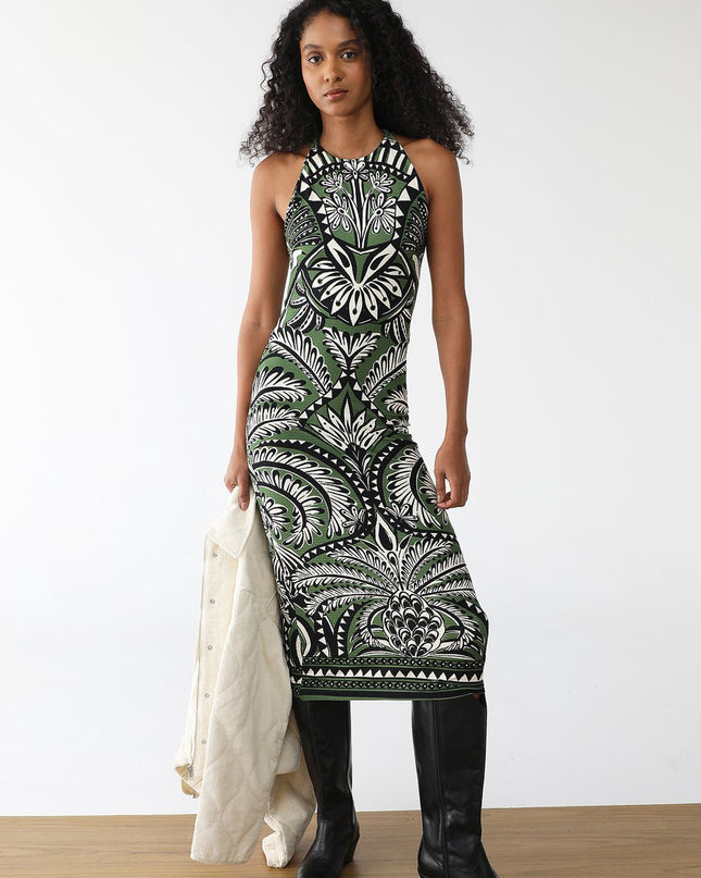 VESTIDO FARM MIDI ESTAMPADO BALAMANA