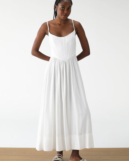 VESTIDO FARM MIDI CORSELET ALCINHA