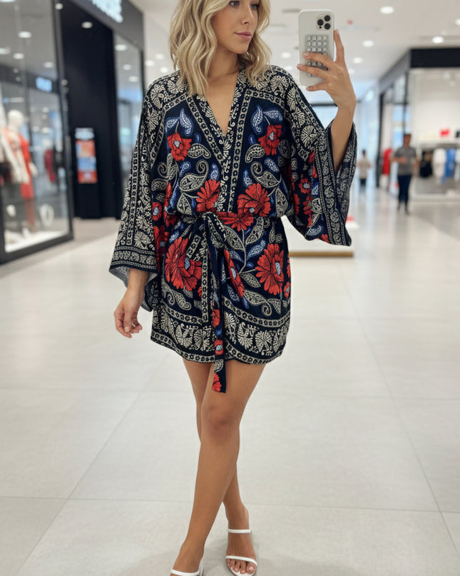 VESTIDO FARM CURTO ESTAMPADO VALENTINA