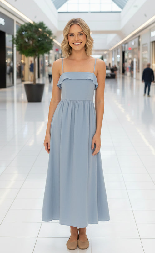 VESTIDO FARM LONGO ALCINHAS