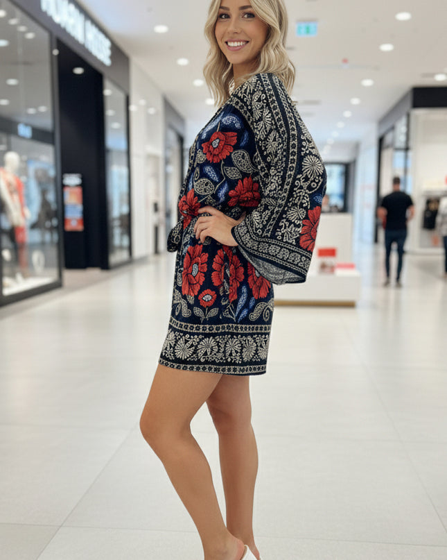 VESTIDO FARM CURTO ESTAMPADO VALENTINA