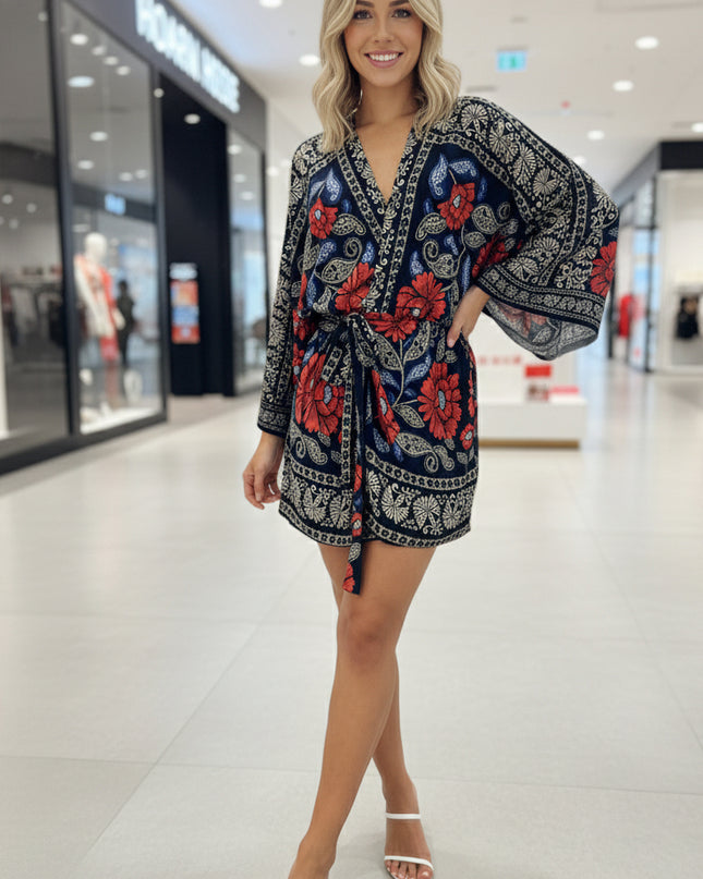 VESTIDO FARM CURTO ESTAMPADO VALENTINA