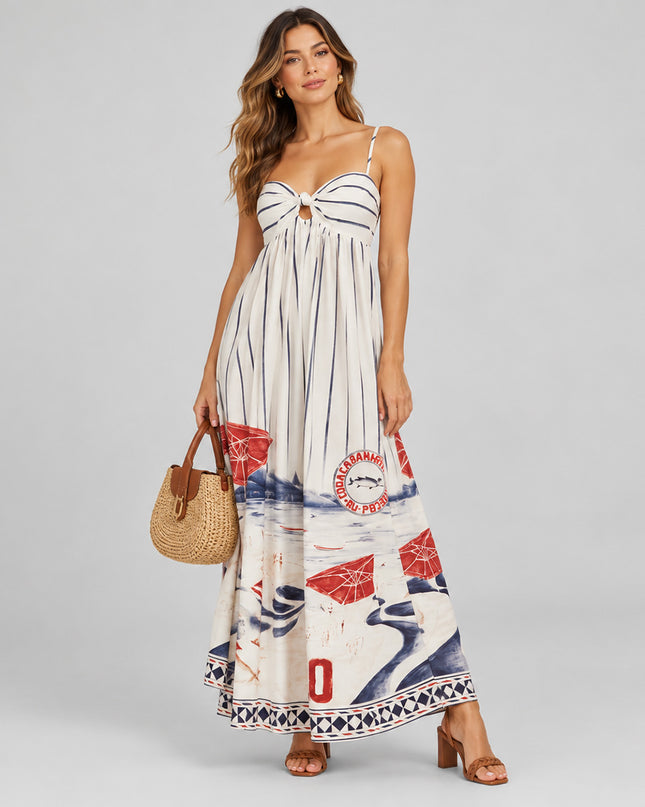 Vestido Cropped Alcinha Estampado Posto 6
