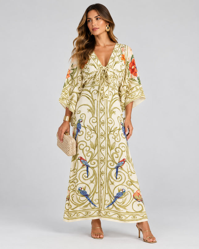 Vestido Farm Longo Arabesco Tropical