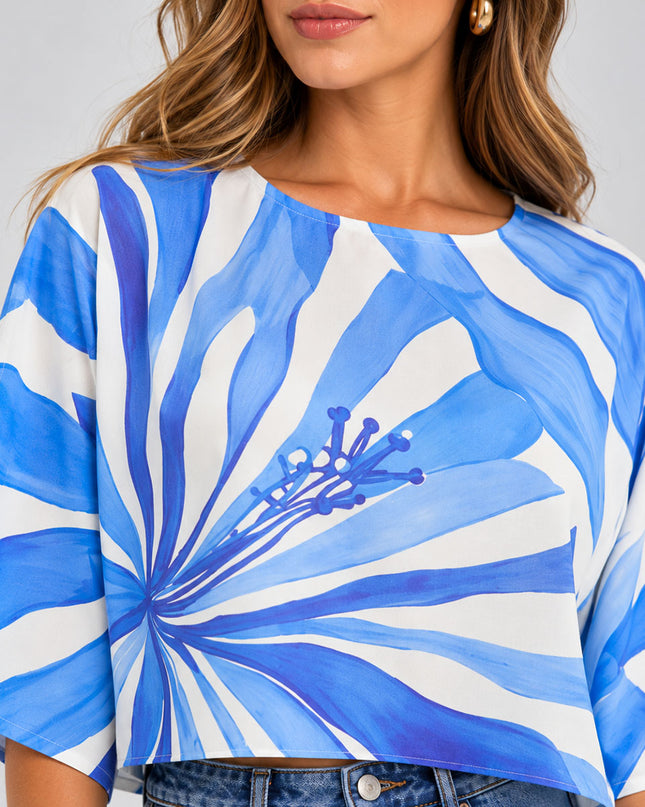 Blusa Farm Onda De Hibisco