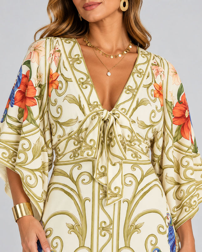 Vestido Farm Longo Arabesco Tropical