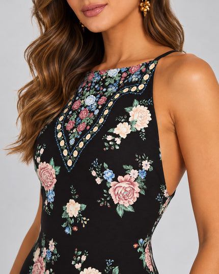 Vestido Farm Cropped Estampado Romance