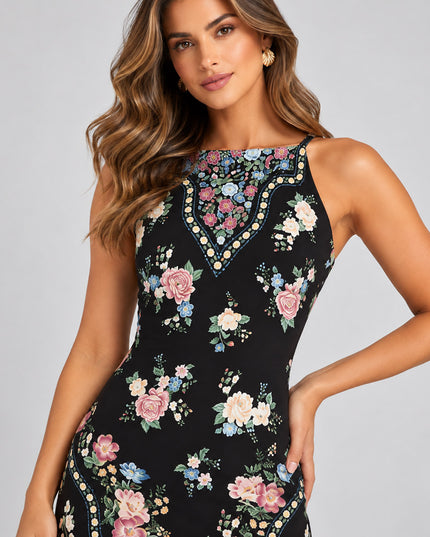 Vestido Farm Cropped Estampado Romance