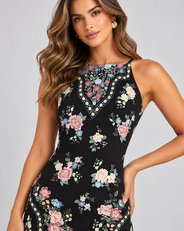 Vestido Farm Cropped Estampado Romance