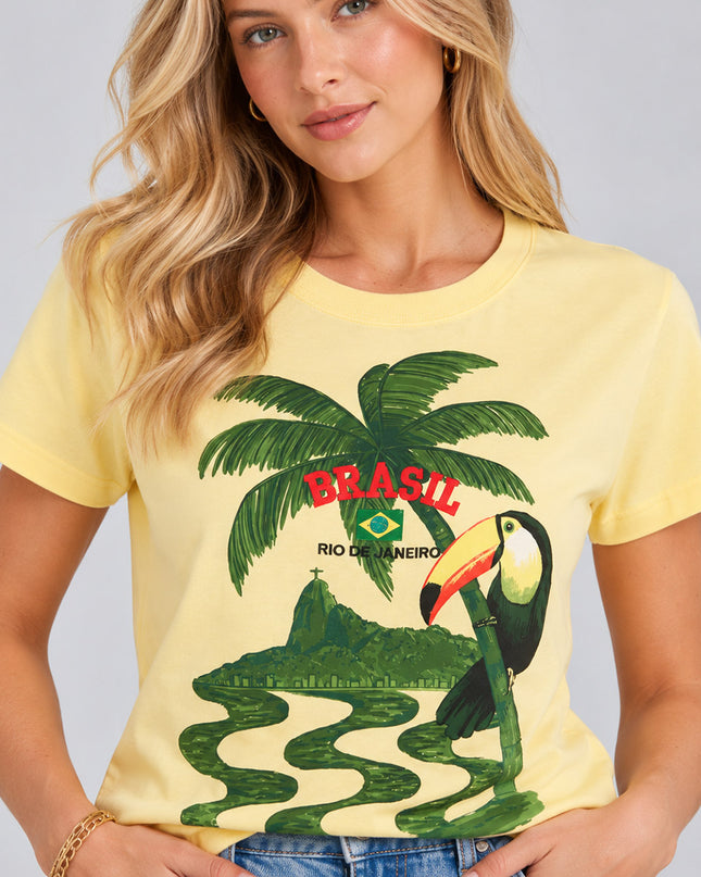T-Shirt Farm Baby Look Brasileirinha