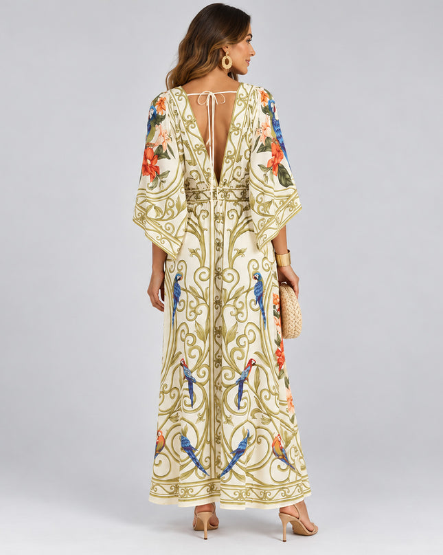 Vestido Farm Longo Arabesco Tropical