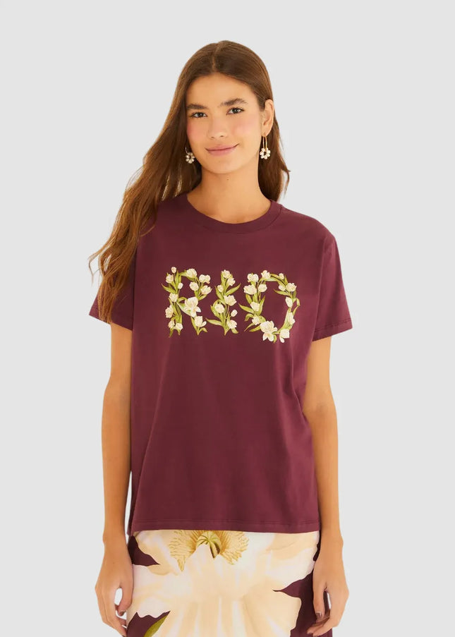 T-shirt Farm Tulipa Rio Roxo Ameixa