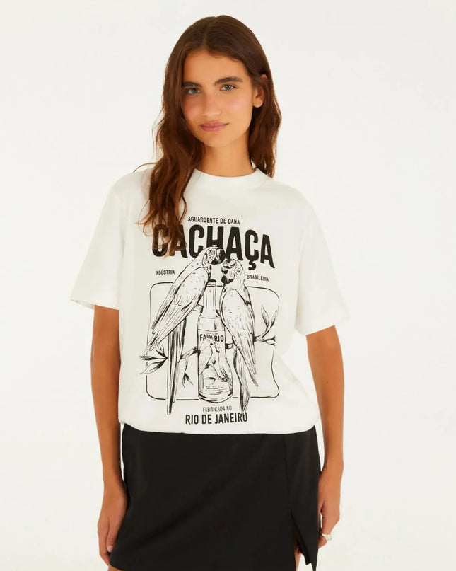 Blusa Farm T-shirt Média Araras Cachaça
