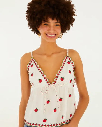 Blusa Farm Artesanal Lenco Tomatinhos