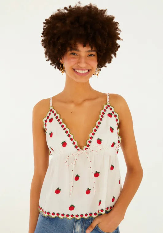 Blusa Farm Artesanal Lenco Tomatinhos