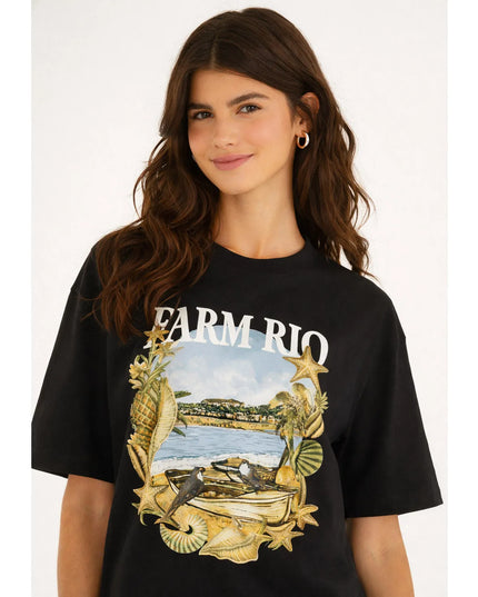 T-shirt Farm Media Moldura Conchas