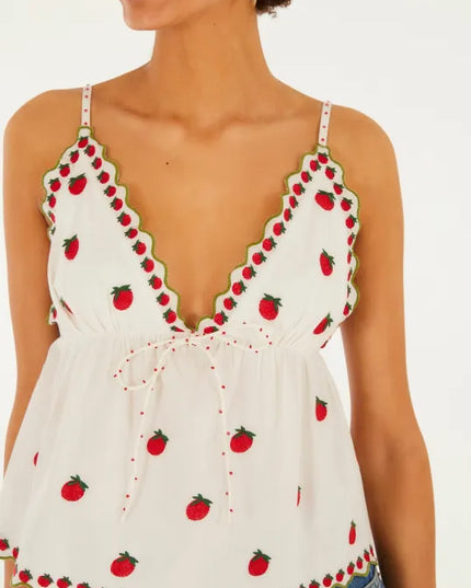 Blusa Farm Artesanal Lenco Tomatinhos