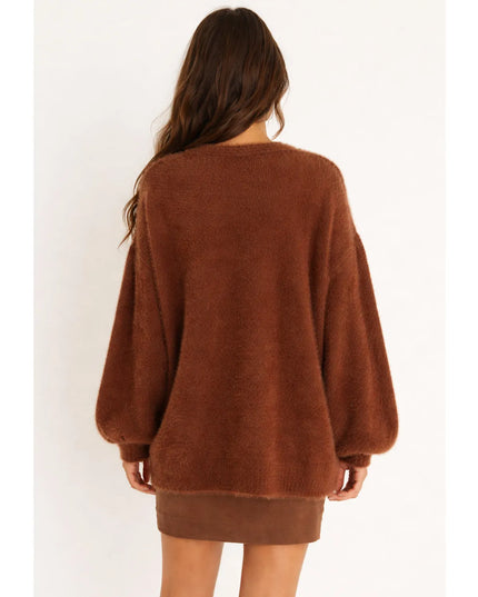 Cardigan Farm Tricot Pelinho Com Bolso