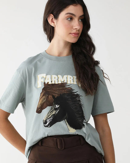 BLUSA FARM MEDIA CAVALOS NORDICO