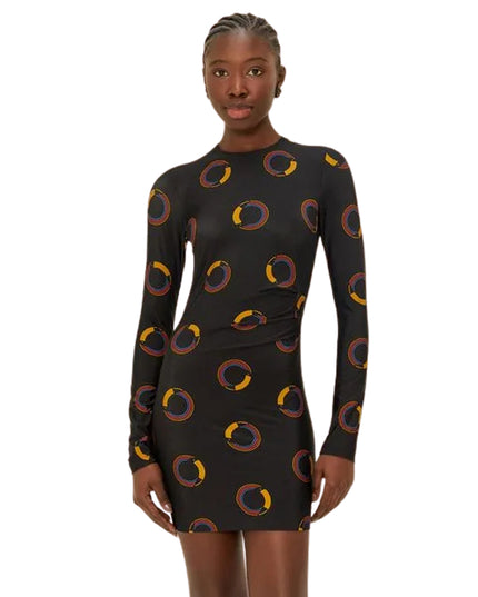 VESTIDO FARM MANGA LONGA ESTAMPADO TUCA POA