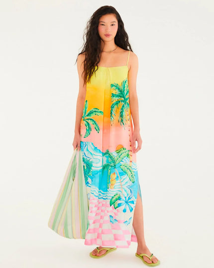 VESTIDO FARM LONGO PAISAGEM SOLAR