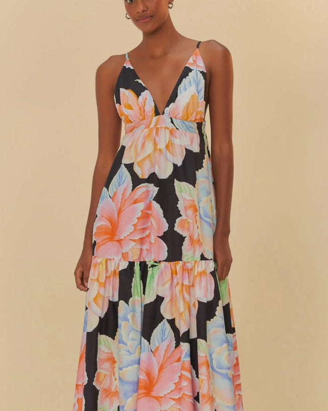 VESTIDO FARM CROPPED ESTAMPADO FLORAL SOFIA