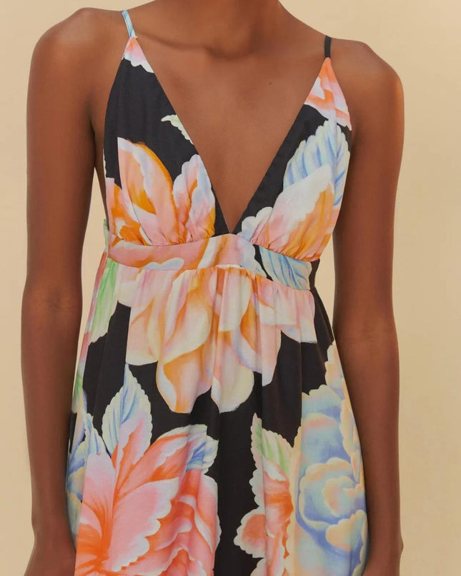 VESTIDO FARM CROPPED ESTAMPADO FLORAL SOFIA