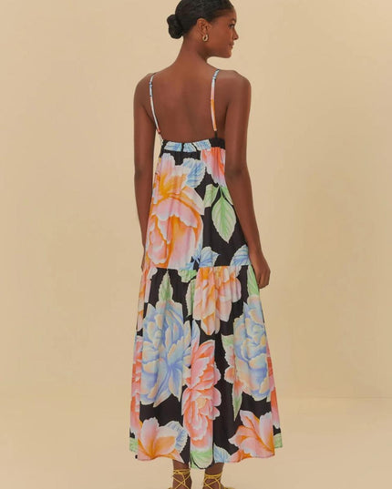 VESTIDO FARM CROPPED ESTAMPADO FLORAL SOFIA