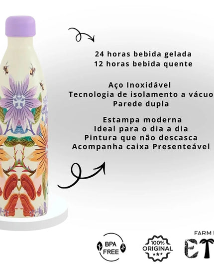 Garrafa Farm Glub Glub 750ml Jardim Brilhante