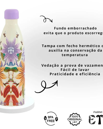 Garrafa Farm Glub Glub 750ml Jardim Brilhante