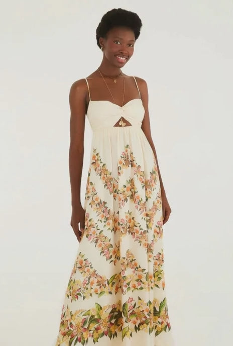 VESTIDO FARM CROPPED FLORAL MALI