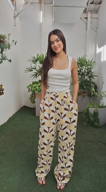 CALCA FARM RETA ESTAMPADA BANANA DECO