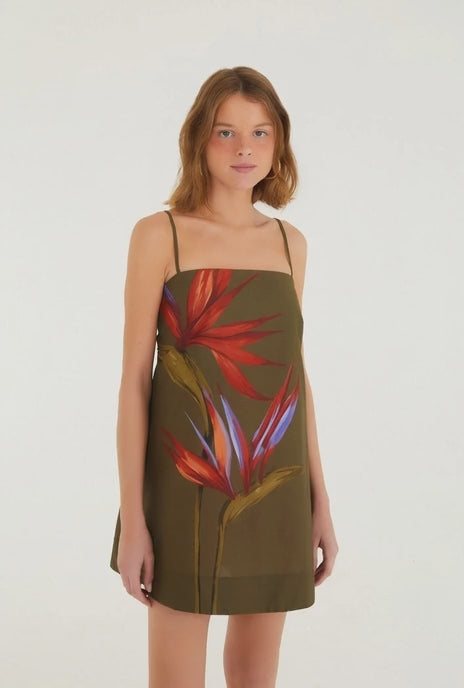 VESTIDO FARM CURTO ESTAMPADO MAXI ESTRELICIA